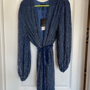 Retrofete Sequin Wrap Dress